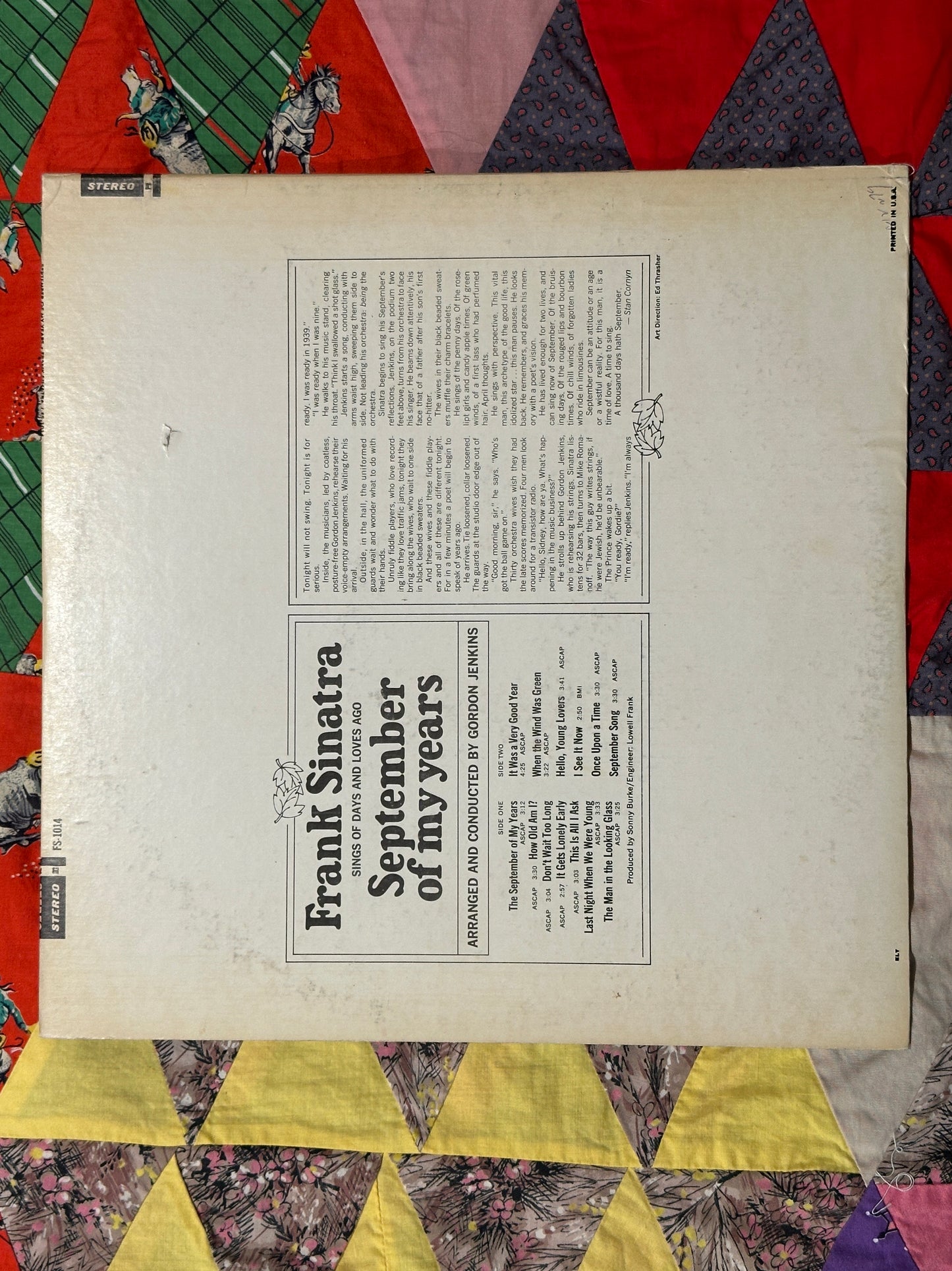 Tripp's Store / VINYLS / "September of my years" by Frank Sinatra / Record LP