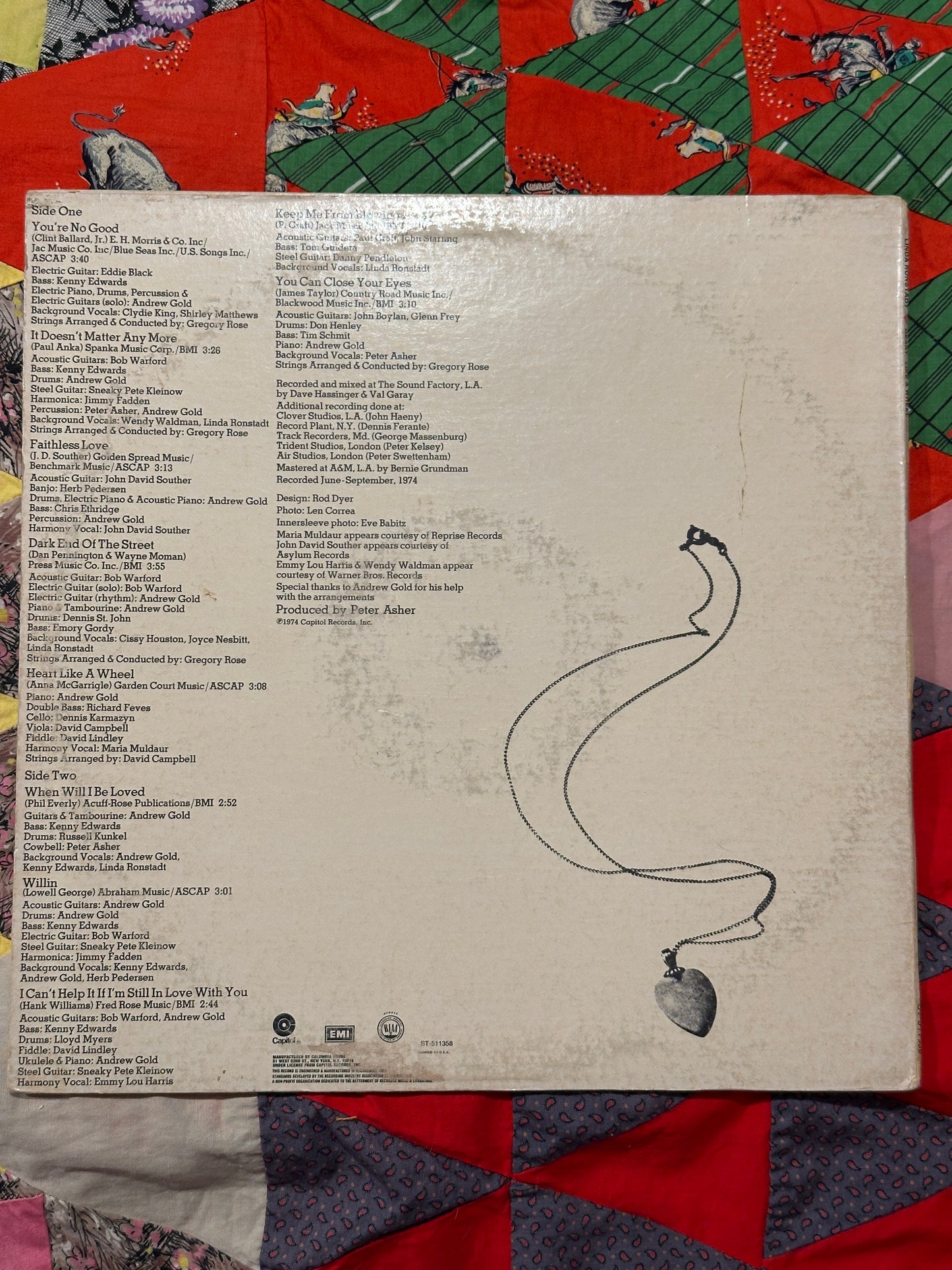 Tripp's Store / VINYLS / Linda Ronstadt "Heart like a Wheel" LP vinyl