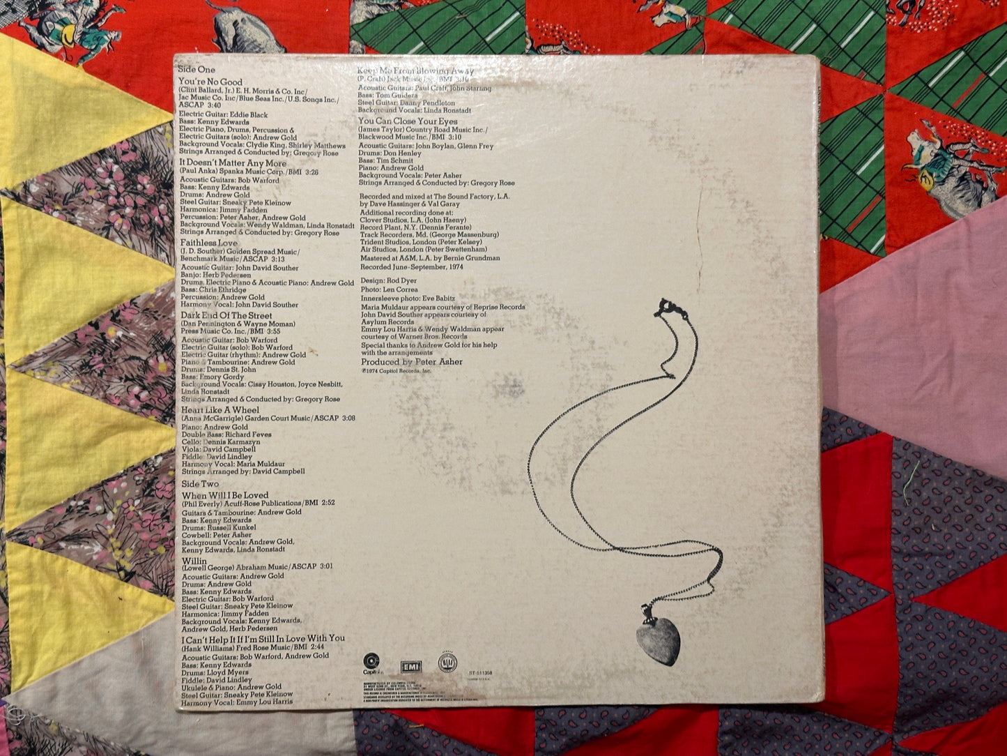 Tripp's Store / VINYLS / Linda Ronstadt "Heart like a Wheel" LP vinyl