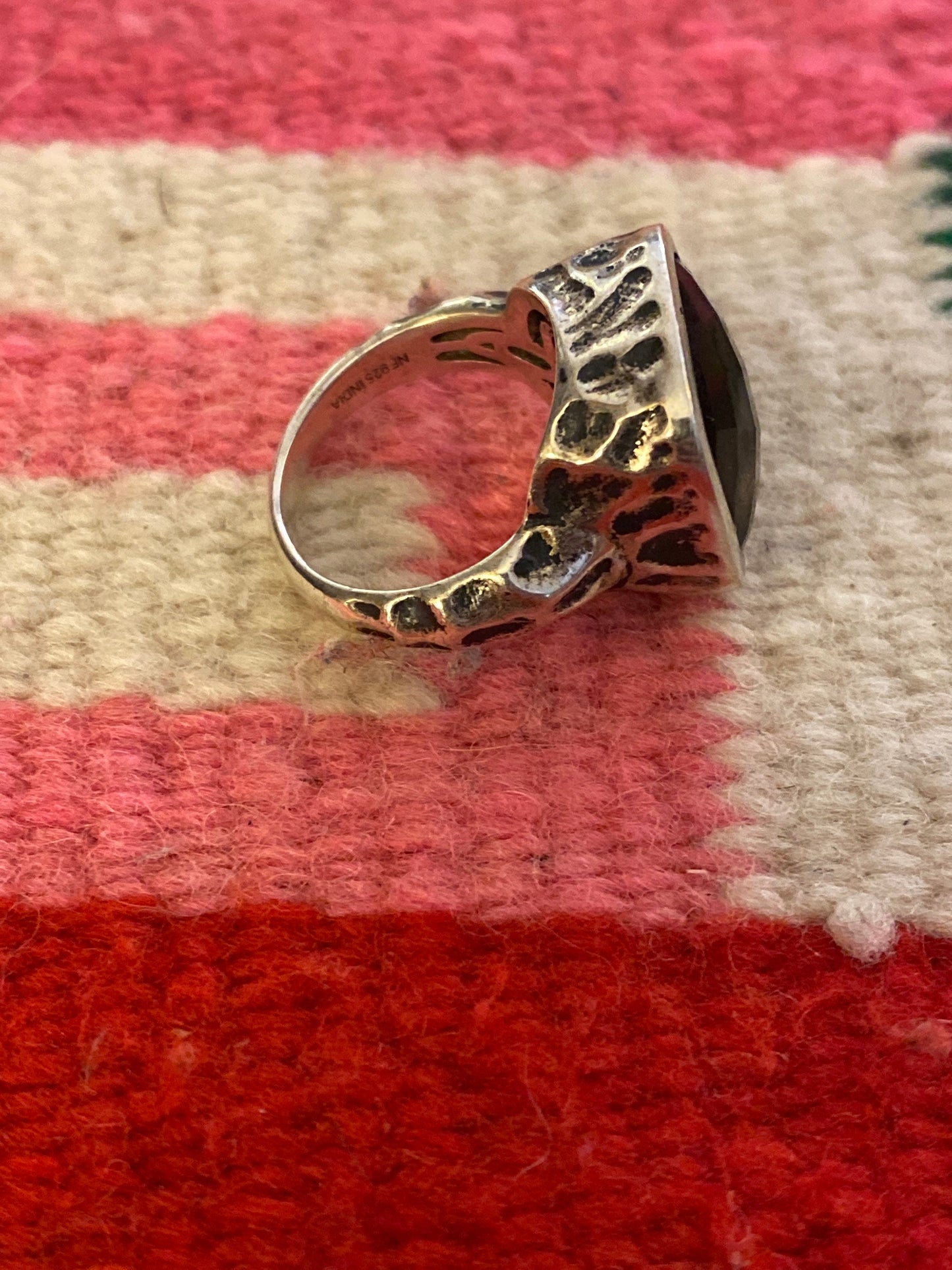 Tripp's Store : Smoky topaz and sterling bezel set ring // size 6 // Smoky topaz sterling ring