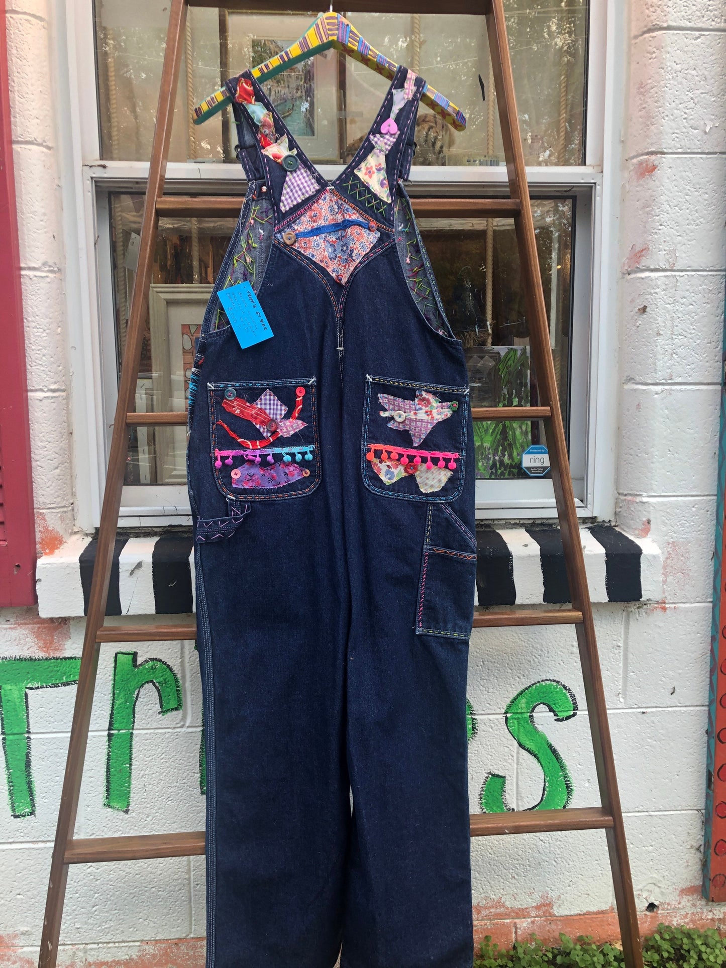 Tripp's Store / CLOTHING / Bespoke Vintage One of a kind Overalls // 36"x28" // Hand stitched, patched, and wonderful Vintage Bib Overalls