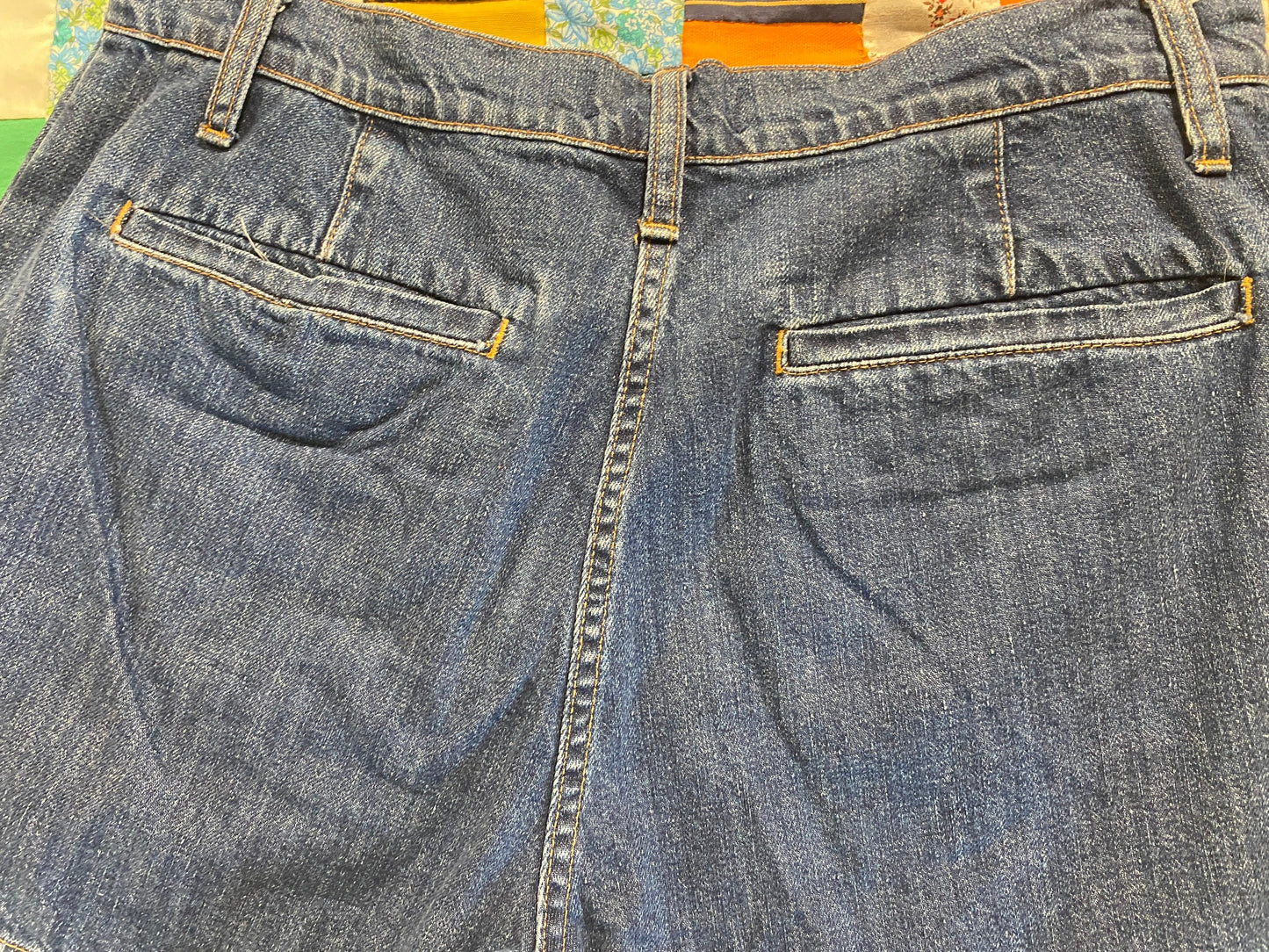 Tripp's Store / Madewell cargo style denim mini skirt // size 30 // blue jean cargo style short skirt