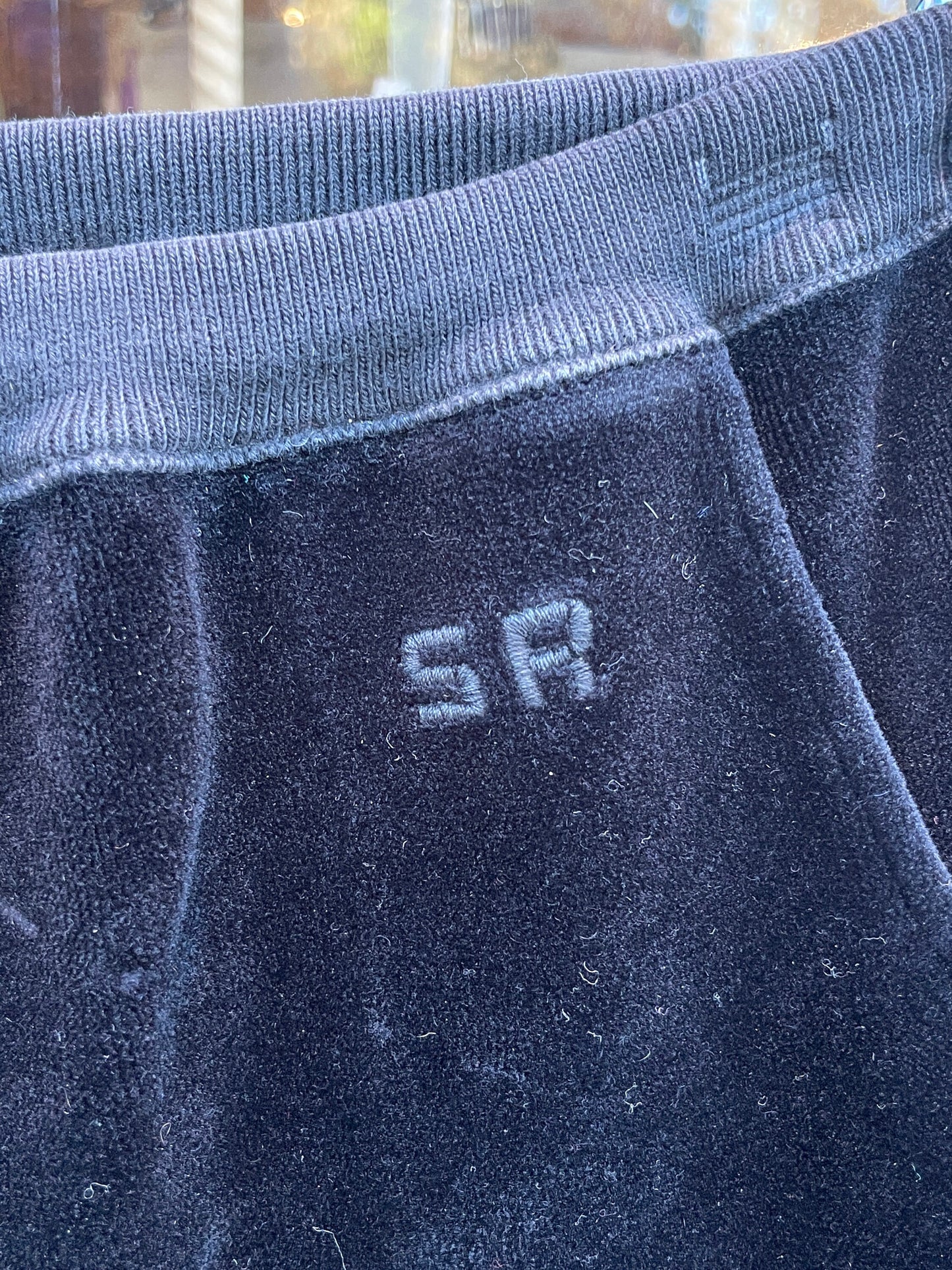 Tripp's Store : Black velvet Sonia Rykiel yoga pants // XL// Black velvet yoga pants