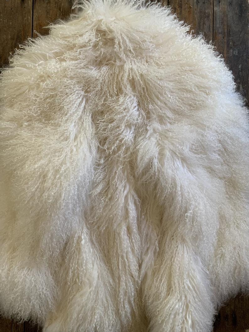 Tripp's Store : Vintage designer Tibetan lamb fur 70s authentic shag coat fully lined with pockets // 1970s