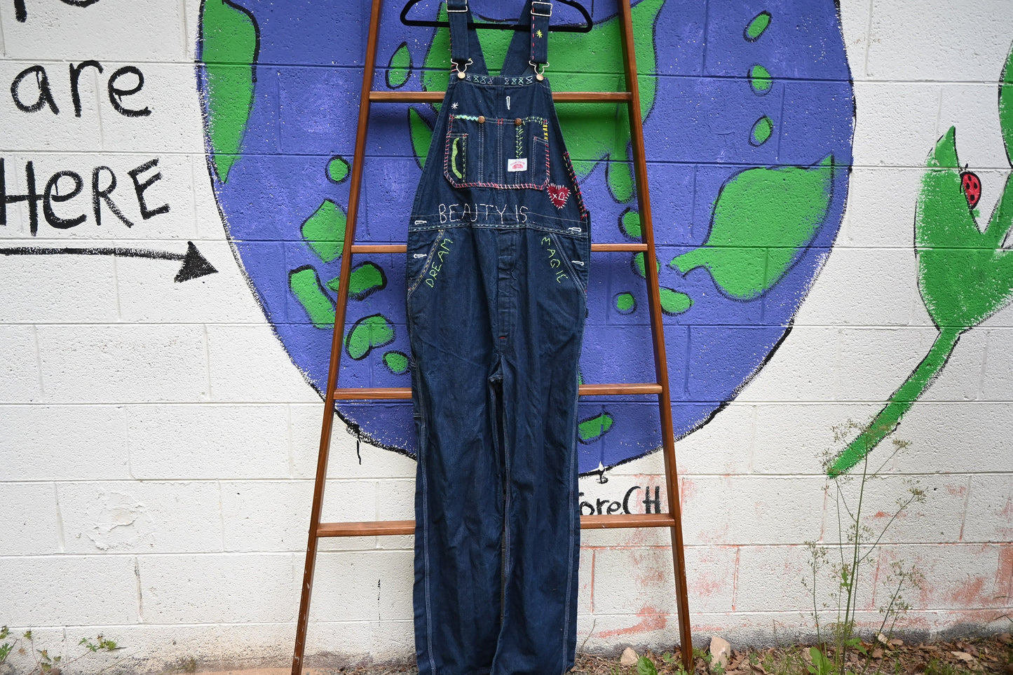 Tripp's Store / OOAK art overalls; ART overalls; BOHO; festival overalls; bespoke overalls; Beauty is...