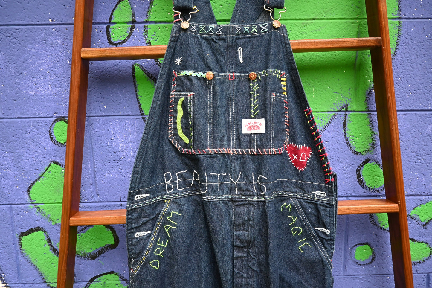 Tripp's Store / OOAK art overalls; ART overalls; BOHO; festival overalls; bespoke overalls; Beauty is...
