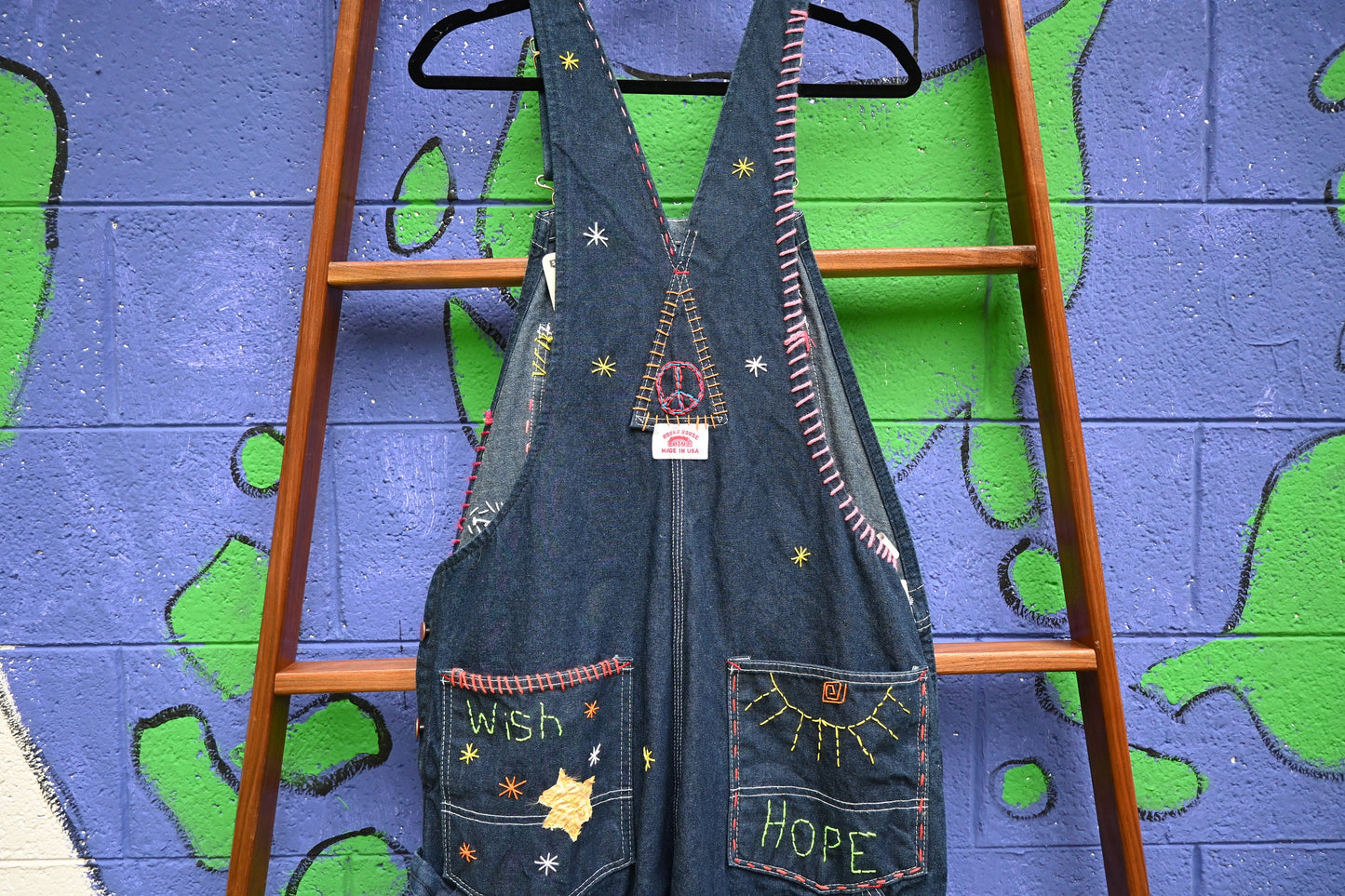 Tripp's Store / OOAK art overalls; ART overalls; BOHO; festival overalls; bespoke overalls; Beauty is...