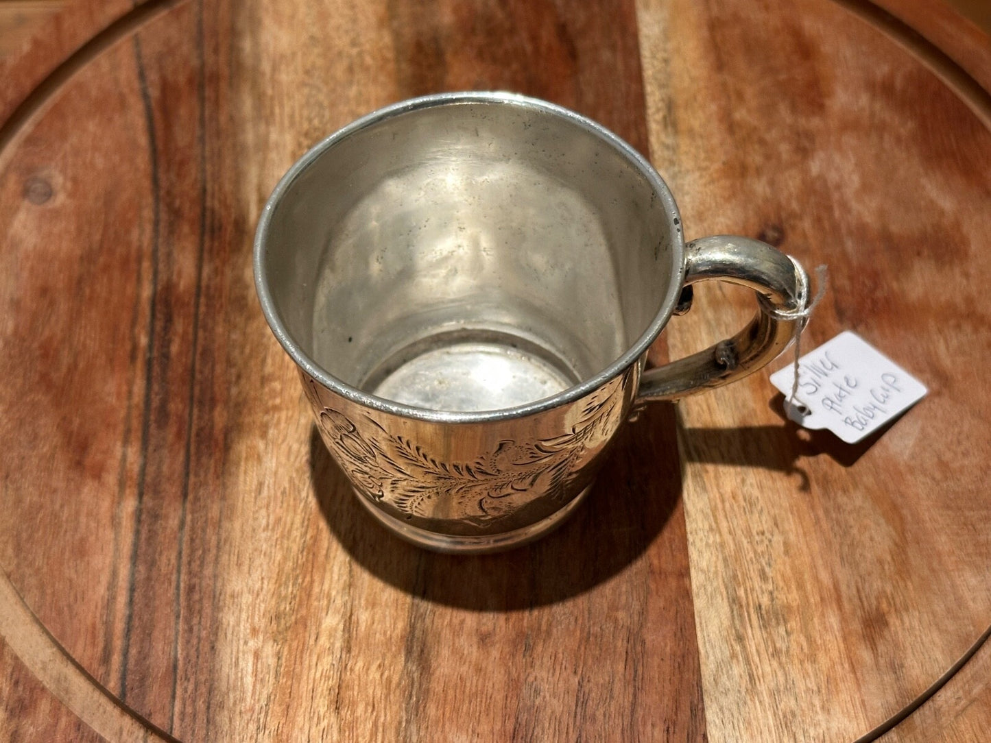 Vintage silver plated baby cup